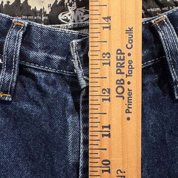Vintage PNB Nation Jeans Mens 36x34 Blue Denim Carpenter Workwear Baggy 90s Rare - Picture 15 of 16